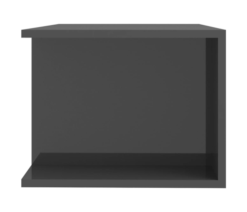 Mueble para TV con luces LED gris brillante 90x39x30 cm