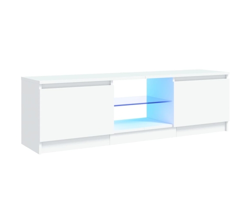 vidaXL Mueble para TV con luces LED blanco 120x30x35,5 cm