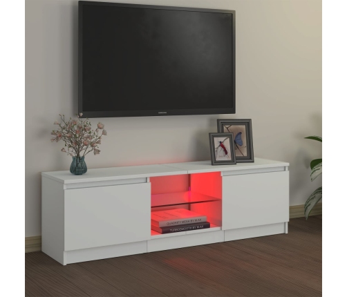 vidaXL Mueble para TV con luces LED blanco 120x30x35,5 cm