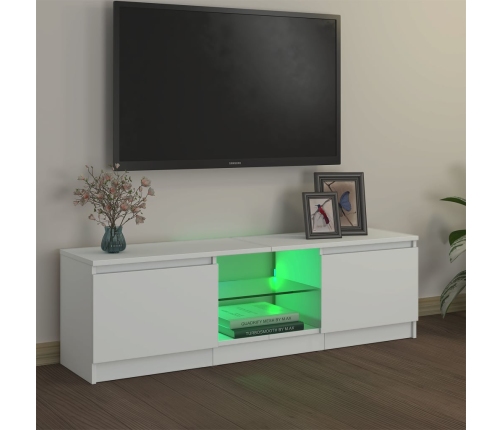 vidaXL Mueble para TV con luces LED blanco 120x30x35,5 cm