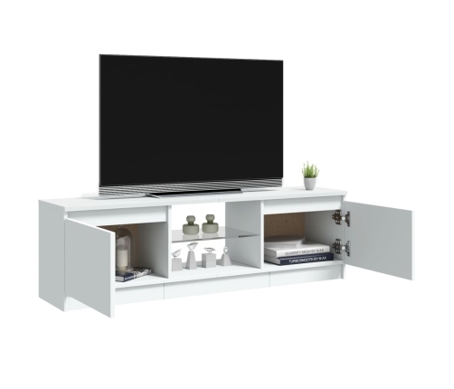 vidaXL Mueble para TV con luces LED blanco 120x30x35,5 cm