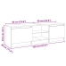 vidaXL Mueble para TV con luces LED blanco 120x30x35,5 cm