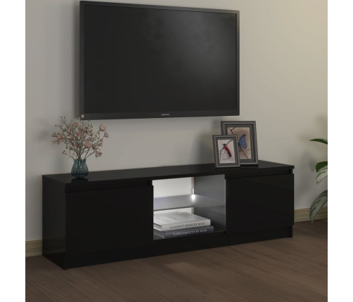 vidaXL Mueble para TV con luces LED negro 120x30x35,5 cm