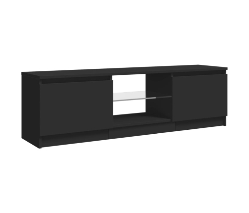 vidaXL Mueble para TV con luces LED negro 120x30x35,5 cm