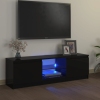 vidaXL Mueble para TV con luces LED negro 120x30x35,5 cm