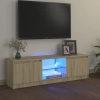 Armario TV con luces LED roble Sonoma 120x30x35,5 cm