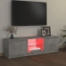 Mueble de TV con luces LED gris hormigón 120x30x35,5 cm