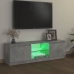 Mueble de TV con luces LED gris hormigón 120x30x35,5 cm