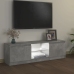 Mueble de TV con luces LED gris hormigón 120x30x35,5 cm