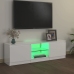 vidaXL Mueble de TV con luces LED blanco brillante 120x30x35,5 cm