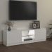 vidaXL Mueble de TV con luces LED blanco brillante 120x30x35,5 cm