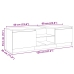 vidaXL Mueble de TV con luces LED blanco brillante 120x30x35,5 cm