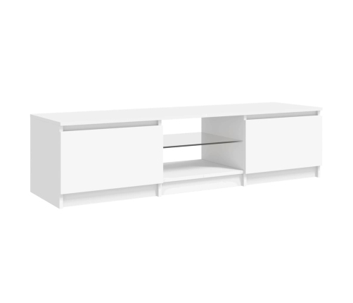 Mueble para TV con luces LED blanco 140x40x35,5 cm