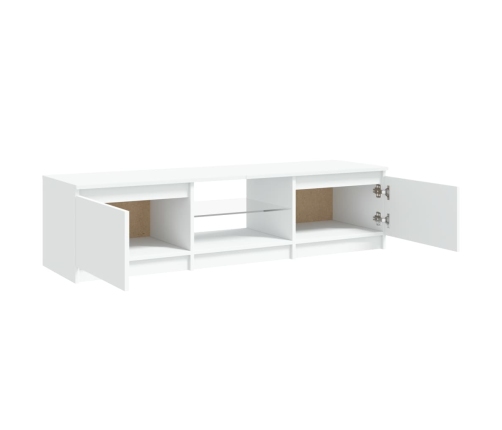 vidaXL Mueble para TV con luces LED blanco 140x40x35,5 cm