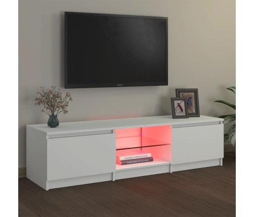 Mueble para TV con luces LED blanco 140x40x35,5 cm