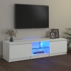 Mueble para TV con luces LED blanco 140x40x35,5 cm