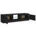 Mueble para TV con luces LED negro 140x40x35,5 cm