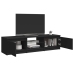 Mueble para TV con luces LED negro 140x40x35,5 cm