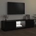 Mueble para TV con luces LED negro 140x40x35,5 cm