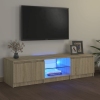 Armario TV con luces LED roble Sonoma 140x40x35,5 cm