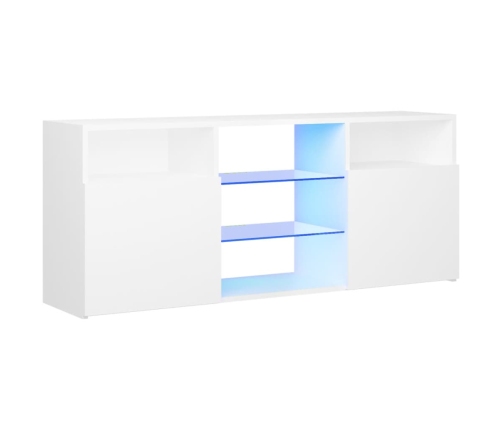 vidaXL Mueble para TV con luces LED blanco 120x30x50 cm