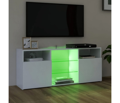 vidaXL Mueble para TV con luces LED blanco 120x30x50 cm