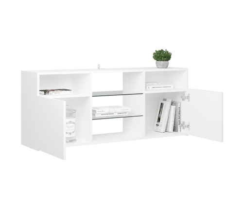 vidaXL Mueble para TV con luces LED blanco 120x30x50 cm