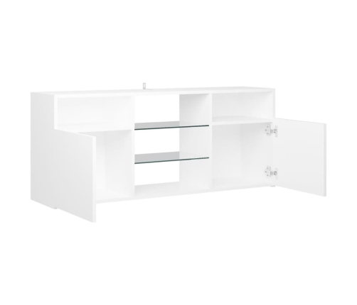 vidaXL Mueble para TV con luces LED blanco 120x30x50 cm