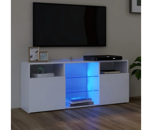 vidaXL Mueble para TV con luces LED blanco 120x30x50 cm