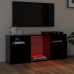 Mueble de TV con luces LED negro 120x30x50 cm