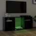 Mueble de TV con luces LED negro 120x30x50 cm