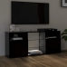 Mueble de TV con luces LED negro 120x30x50 cm