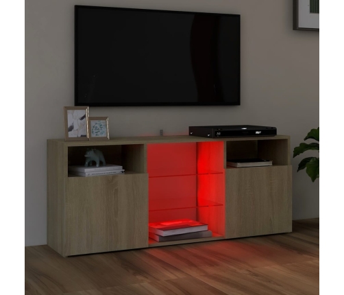 vidaXL Armario TV con luces LED roble Sonoma 120x30x50 cm