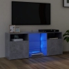 vidaXL Mueble de TV con luces LED gris hormigón 120x30x50 cm