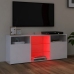 Mueble de TV con luces LED blanco brillante 120x30x50 cm