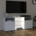 Mueble de TV con luces LED blanco brillante 120x30x50 cm