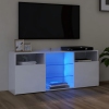 vidaXL Mueble de TV con luces LED blanco brillante 120x30x50 cm