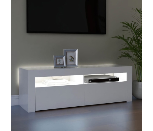 Mueble para TV con luces LED blanco 120x35x40 cm