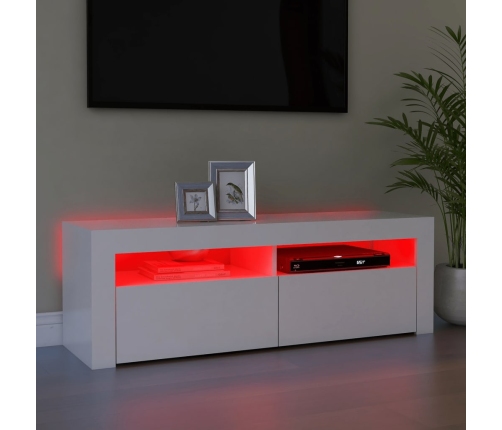 Mueble para TV con luces LED blanco 120x35x40 cm