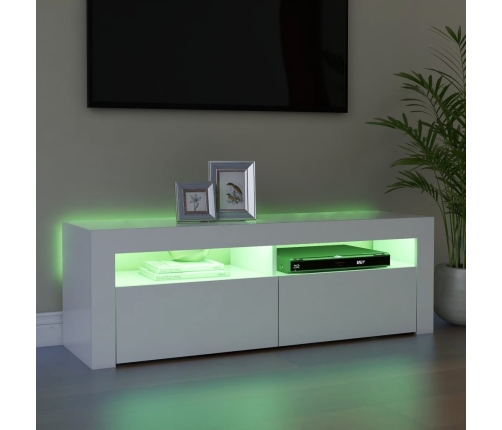 Mueble para TV con luces LED blanco 120x35x40 cm