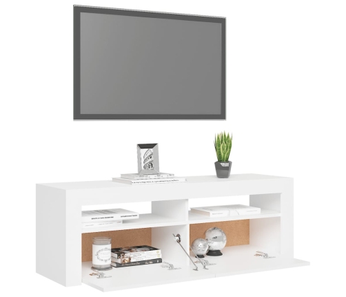 Mueble para TV con luces LED blanco 120x35x40 cm