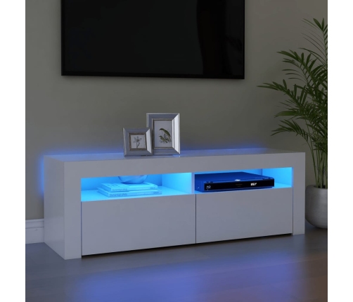 Mueble para TV con luces LED blanco 120x35x40 cm