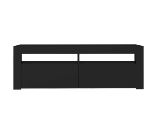 Mueble de TV con luces LED negro 120x35x40 cm