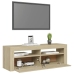 vidaXL Mueble de TV con luces LED roble Sonoma 120x35x40 cm