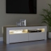 Mueble de TV con luces LED blanco y roble Sonoma 120x35x40 cm