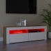 Mueble de TV con luces LED blanco y roble Sonoma 120x35x40 cm