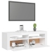 Mueble de TV con luces LED blanco brillante 120x35x40 cm