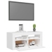 vidaXL Mueble de TV con luces LED blanco 90x35x40 cm