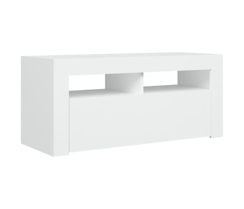 vidaXL Mueble de TV con luces LED blanco 90x35x40 cm