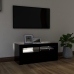 Mueble de TV con luces LED negro 90x35x40 cm